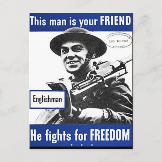 Propaganda Poster Briefkaart (Voorkant)