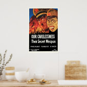 Propaganda Poster USA Prevent Forest Fires - Our (Cuisine)