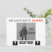 Propaganda Theren Groomsman Invite Kaart (Staand voorkant)