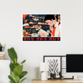 propaganda voor poster van Chinese ruimteretro (Thuiskantoor)