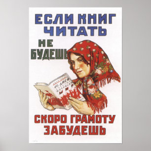 Propaganda voor sovjetrede poster