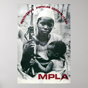 Propagandaposter uit Angola jaren 70 Steun de Poster