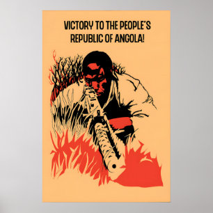 Propagandaposter uit de jaren 70 Angola Overwinnin Poster