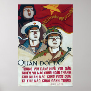 Propagandaposter Vietnam-oorlog Onze leger Noord Poster