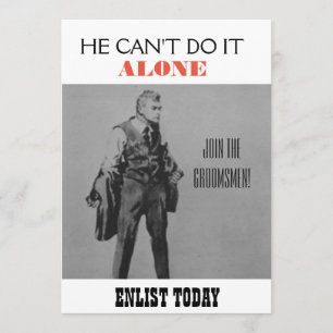 Propagande Thème Groomsman Invitation