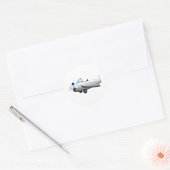 Propeller Plane Ronde Sticker