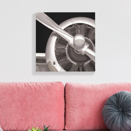 Propeller van het vliegtuig canvas afdruk (Insitu (Woonkamer))