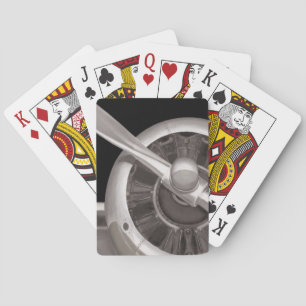 Propeller van het vliegtuig pokerkaarten