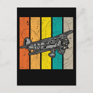 Propeller-vliegtuig met retraliefvliegtuig briefkaart