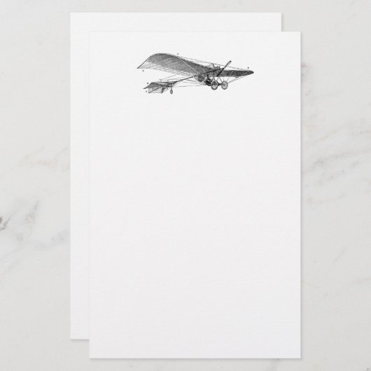  propellervliegtuig — oud propellervliegtuig briefpapier (Voorkant / Achterkant)