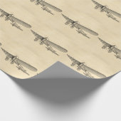 propellervliegtuig — oud propellervliegtuig cadeaupapier (Hoek)