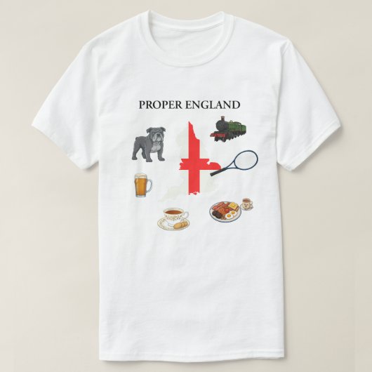 PROPER ENGLAND Basic T-shirt (Design voorkant)