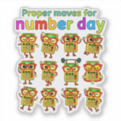 Proper Maths for Number Day Cute Sticker (Devant)