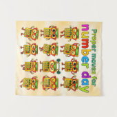 Proper Moves for Number Day Cute Maths Poster Wandkleed (Voorkant (horizontaal))