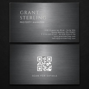 Property Manager Metalen QR-code Visitekaartje