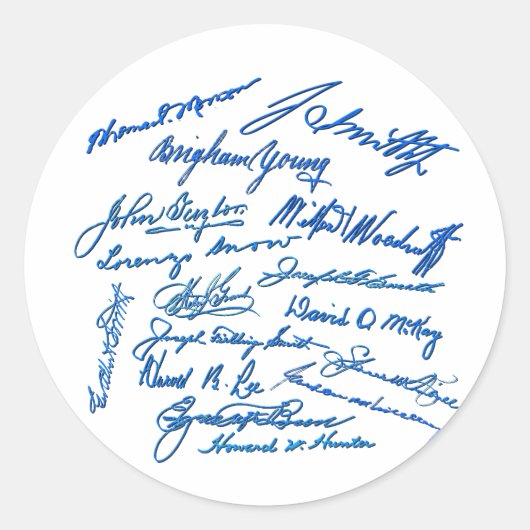 Prophets-autografieken Ronde Sticker (Voorkant)