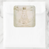 Proporties van de mens vierkante sticker (Tas)