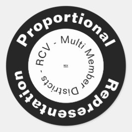 Proportionele weergave cirkelvormige Sticker