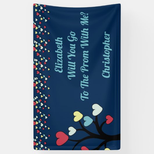 Propositie Vraag om Liefde Hart te Proberen Spandoek (Verticaal)