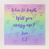 Proposition arc-en-ciel personnalisée Puzzle (Vertical)