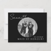 Proposition Black Brides Maid carte photo d'honneu (Devant)