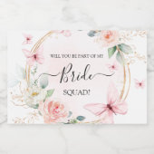 Proposition Bridesmaid Étiquette de vin mouche mou (Étiquettes simples)