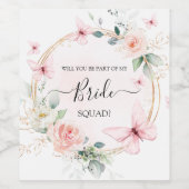 Proposition Bridesmaid Étiquette de vin mouche mou (Étiquettes simples)