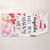 Proposition de marriage | You Marry Me ? Custom (Serviette de bain)