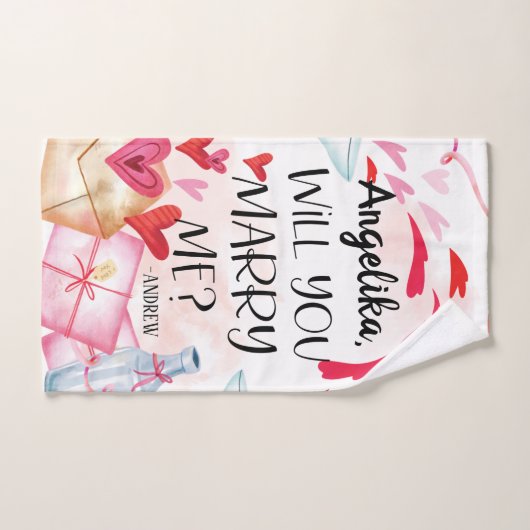 Proposition de marriage | You Marry Me ? Custom (Serviette à main)