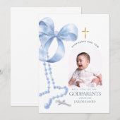 Proposition de parrainage pour garçon, carte avec  (Devant / Derrière)