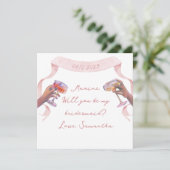 Proposition Élégante de Carte pour notes d'accueil (Debout devant)