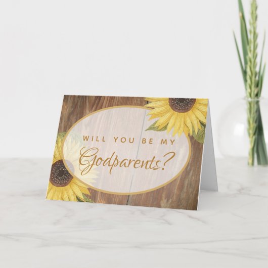 Proposition Godparent Carte Russe de tournesol en (Devant)