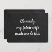 Proposition Groomsman Carte Funny (Devant / Derrière)