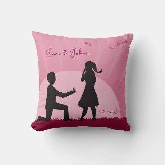 Proposition Lance Oreiller Avec Couple Silhouette (Recto)