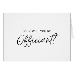 Proposition l'épousant en lettres d'Officiant de