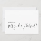 Proposition Moderne Serez-Vous Ma Carte De Demoise (Devant)