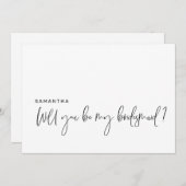 Proposition Moderne Serez-Vous Ma Carte De Demoise (Devant / Derrière)