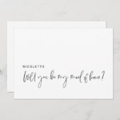 Proposition moderne Serez-vous ma carte d'honneur (Devant / Derrière)