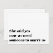 Proposition Officielle Amusante Invitation (Devant / Derrière)