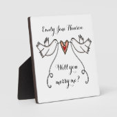 Proposition personnalisée Vous Me Marierez Plaque (Recto)