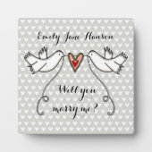 Proposition personnalisée Vous Me Marierez Plaque (Devant)