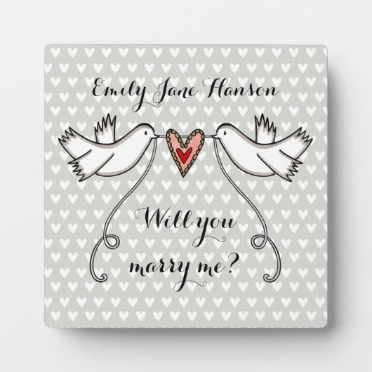 Proposition personnalisée Vous Me Marierez Plaque (Devant)