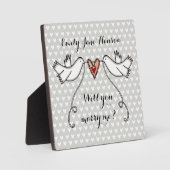 Proposition personnalisée Vous Me Marierez Plaque (Recto)