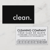 propre. carte perforée de fidélité (Devant / Derrière)