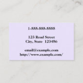 Propre et Élégant Carte de visite consultant en be (Dos)