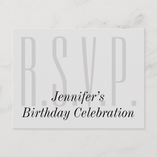 Propre, Respectable "R.S.V.P." Carte postale (Devant)