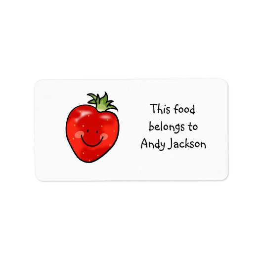 Propriétaire de l'alimentation étiquettes ( fraise (Devant)