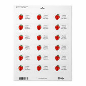 Propriétaire de l'alimentation étiquettes ( fraise (Feuille entière)