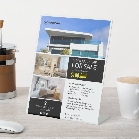 Propriété À Vendre Panneau Pedestal Personnalisé (In SItu)