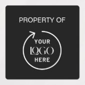 Propriété de l'entreprise Logo | Étiquette d'actif (Design 2)